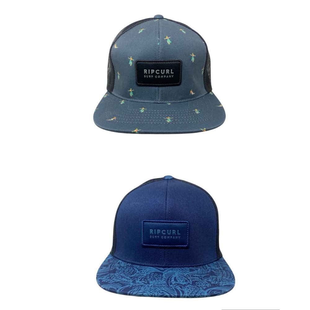 Ripcurl Mens Tropical Trucker Snapback Hats Hawaiian Girl Pineapple Print Lot 2